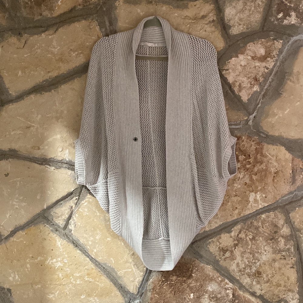 prAna Knitted Cream Cardigan Size S